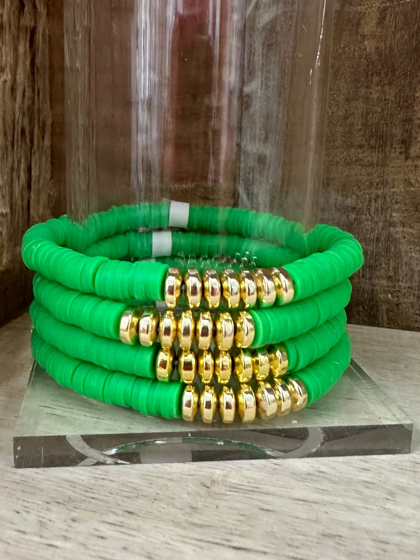 Golden Stone Bohemian Bead Stretch Bracelets