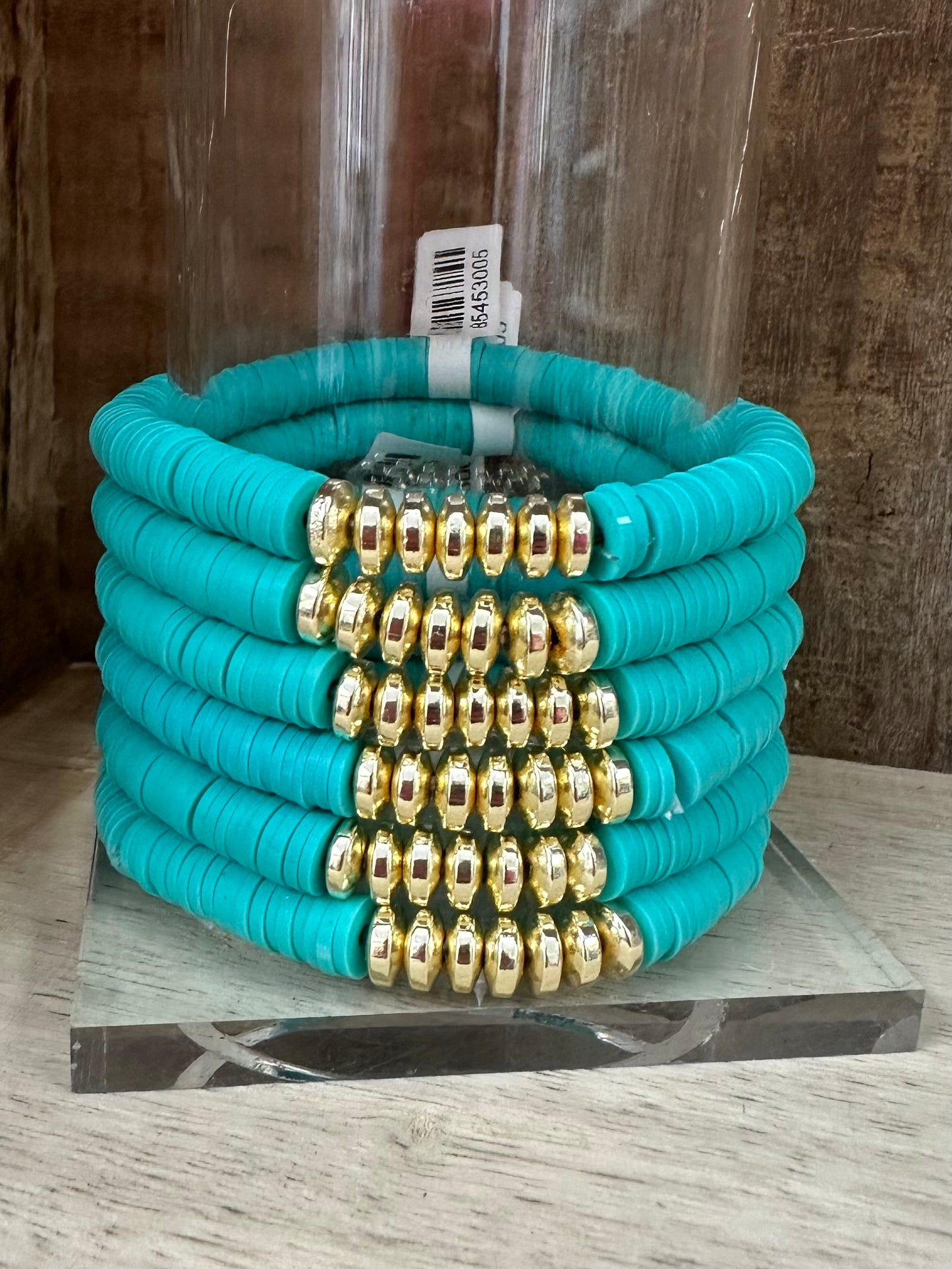 Golden Stone Bohemian Bead Stretch Bracelets