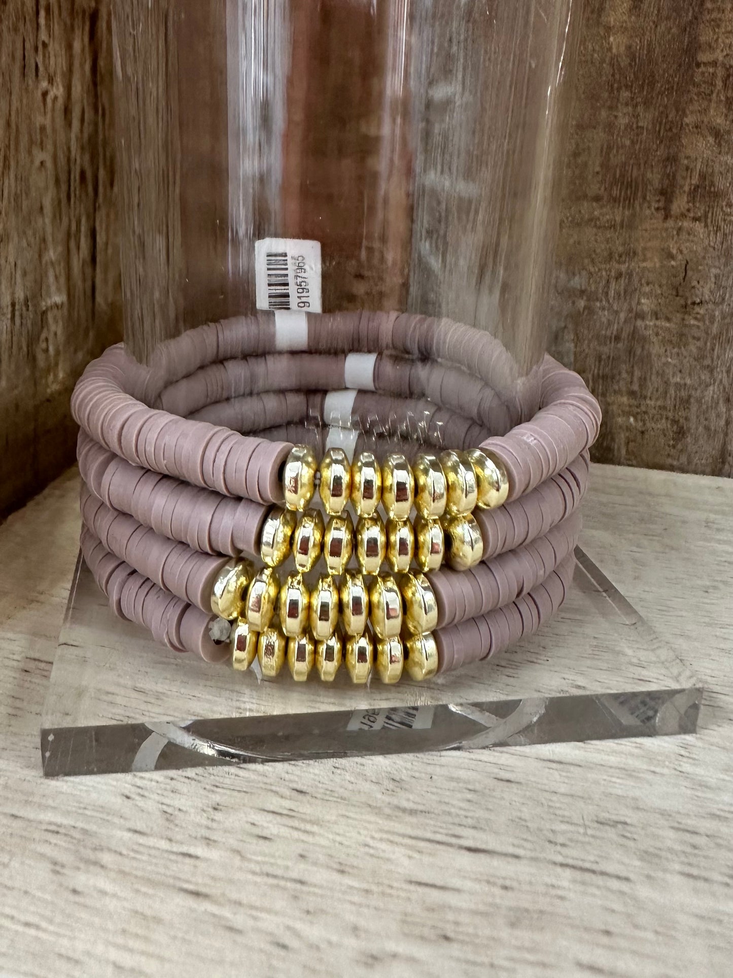 Golden Stone Bohemian Bead Stretch Bracelets