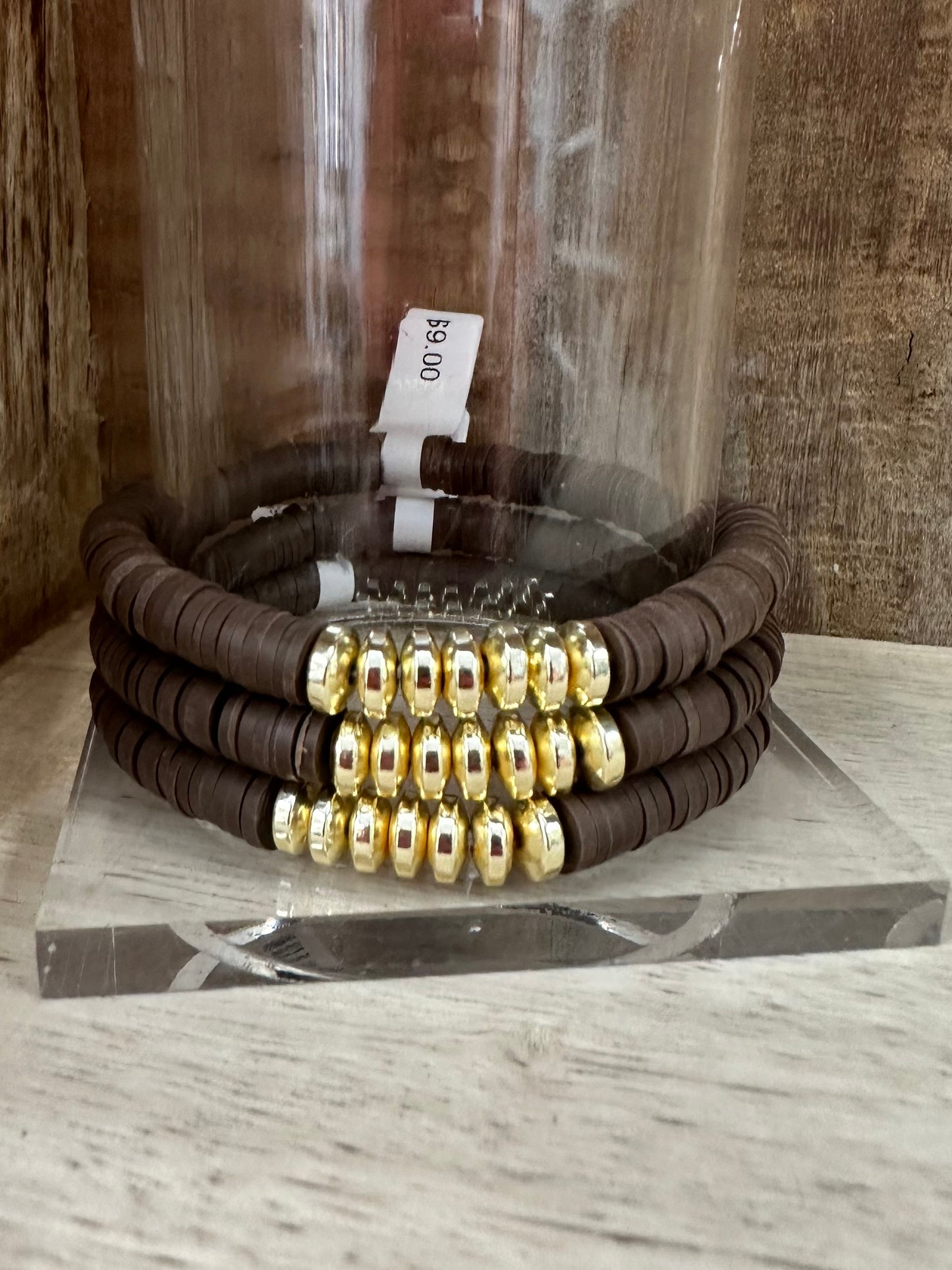 Golden Stone Bohemian Bead Stretch Bracelets
