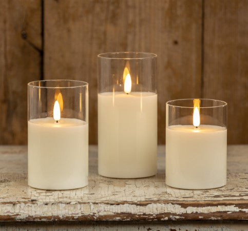 white candles LED