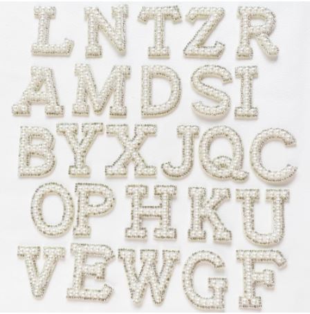 Varsity Pearl Patches in Blanc