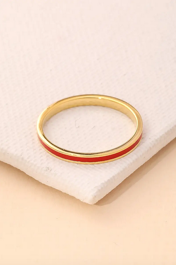 Delicate Enamel Fashion Ring