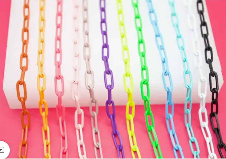 3mm Enamel Colored Paperclip Bracelet