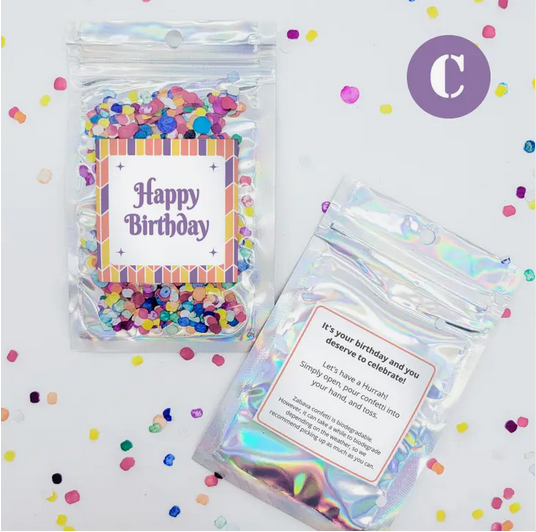 Happy Birthday Indiviual Confetti Packs Retro Vibe