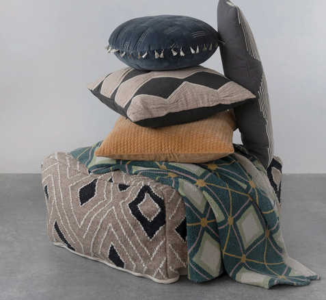Quilted Cotton Velvet Pillow