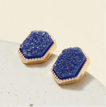 Druzy Stone Stud Earrings