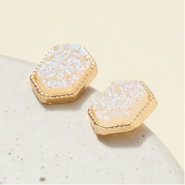 Druzy Stone Stud Earrings