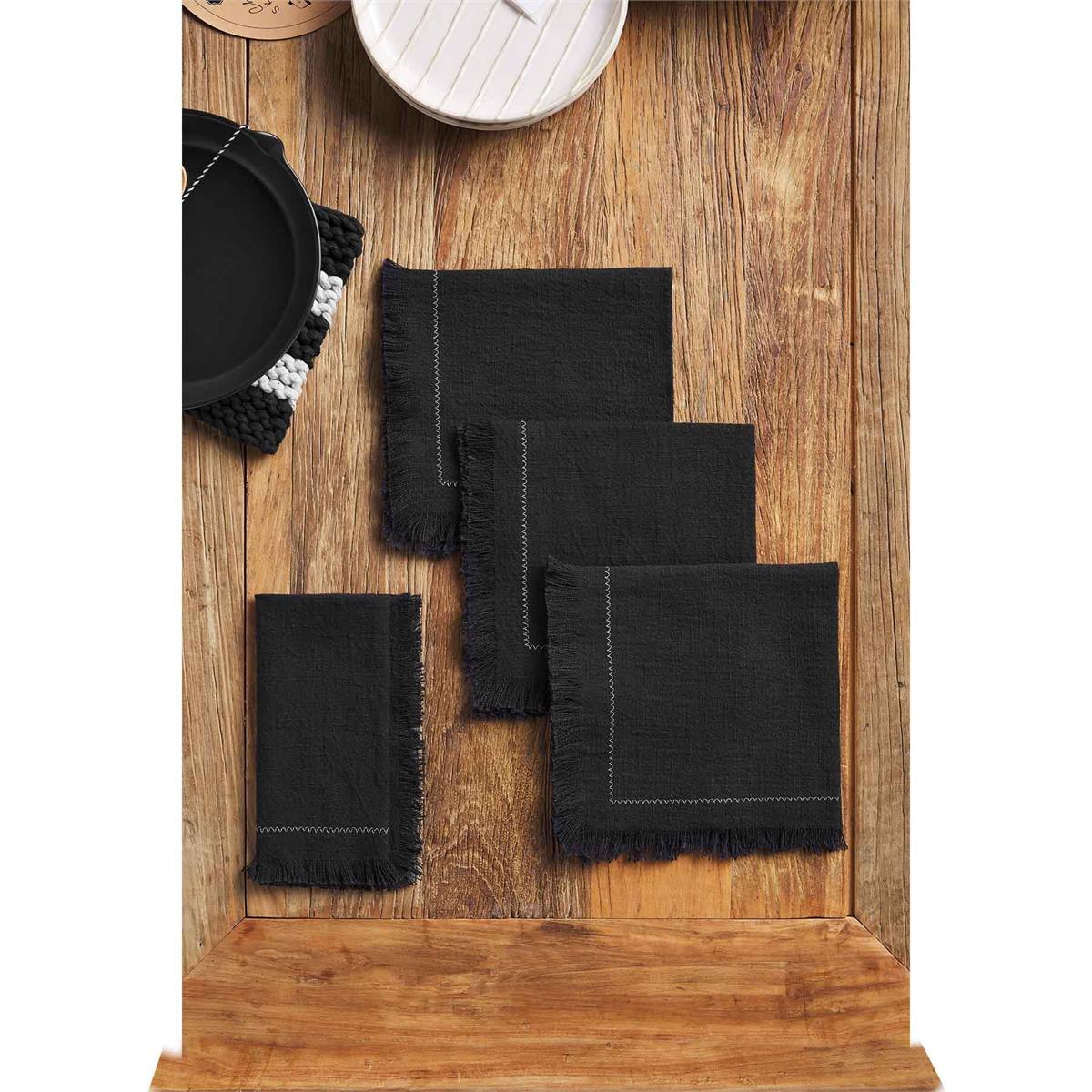 Black Napkin Set
