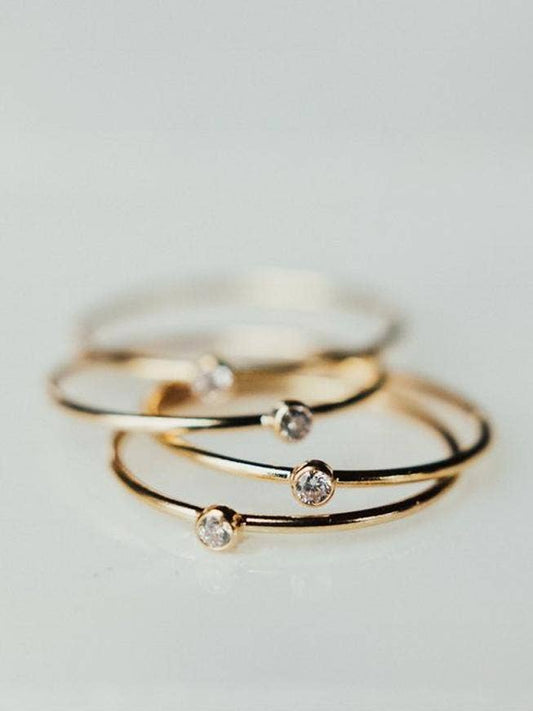 Bezel Stackable Ring