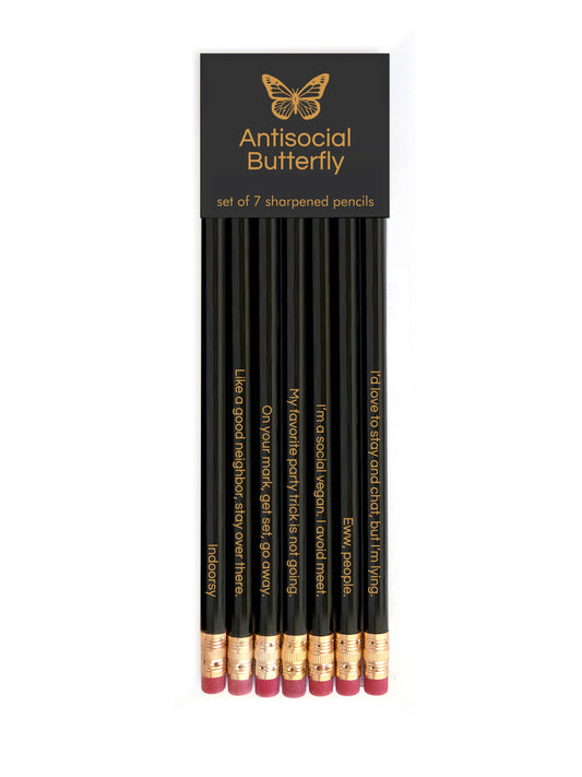 Antisocial Butterfly Pencil Set