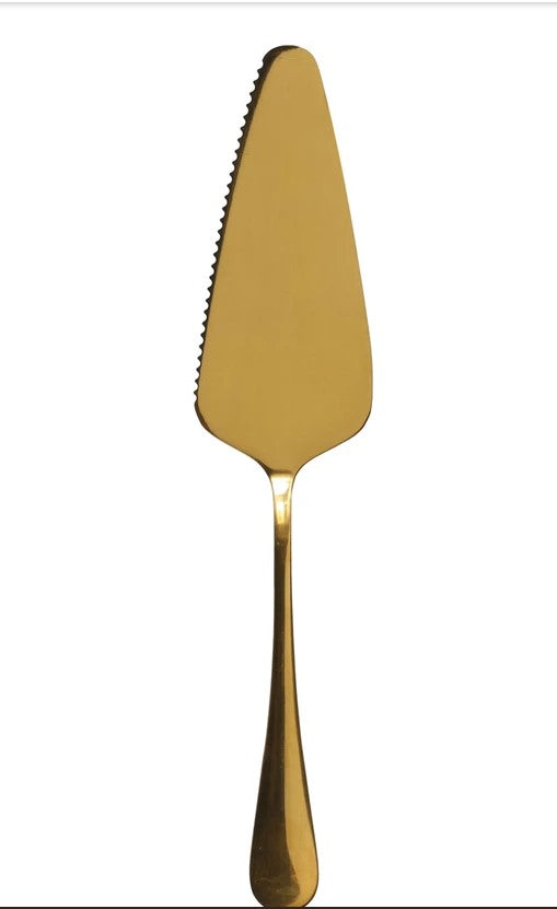 gold cake server