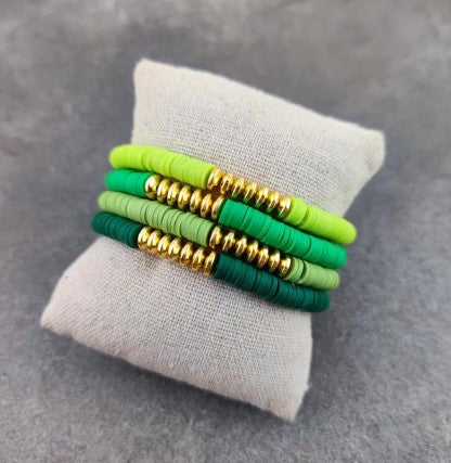 Golden Stone Bohemian Bead Stretch Bracelets