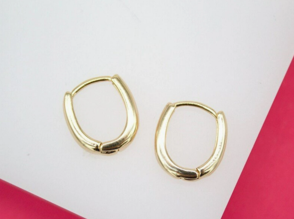 gold filled huggies earrings