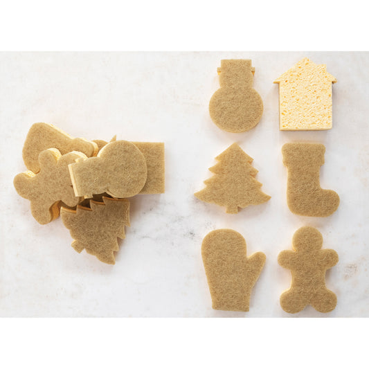 Sisal and Cellulose Holiday Icon Shaped Sponges
