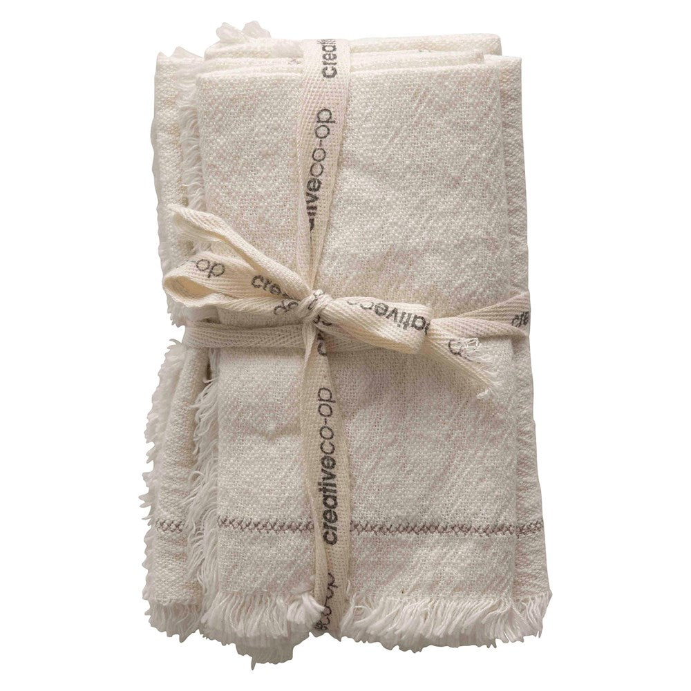 4 Fringe Napkins
