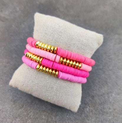 Golden Stone Bohemian Bead Stretch Bracelets
