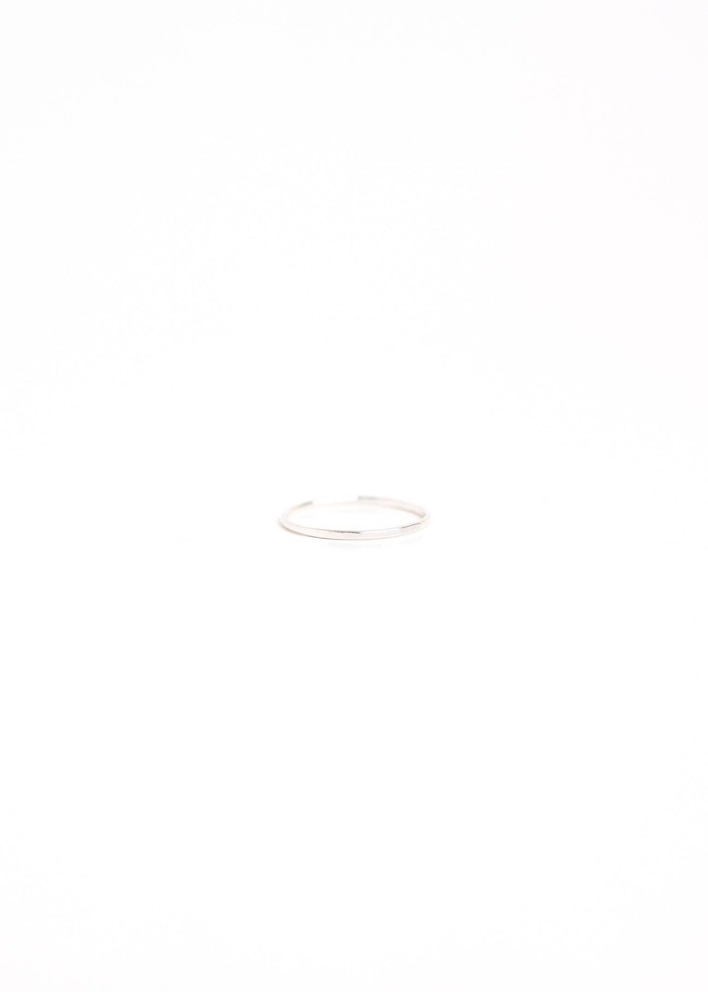 Hammered Stacker Silver Ring