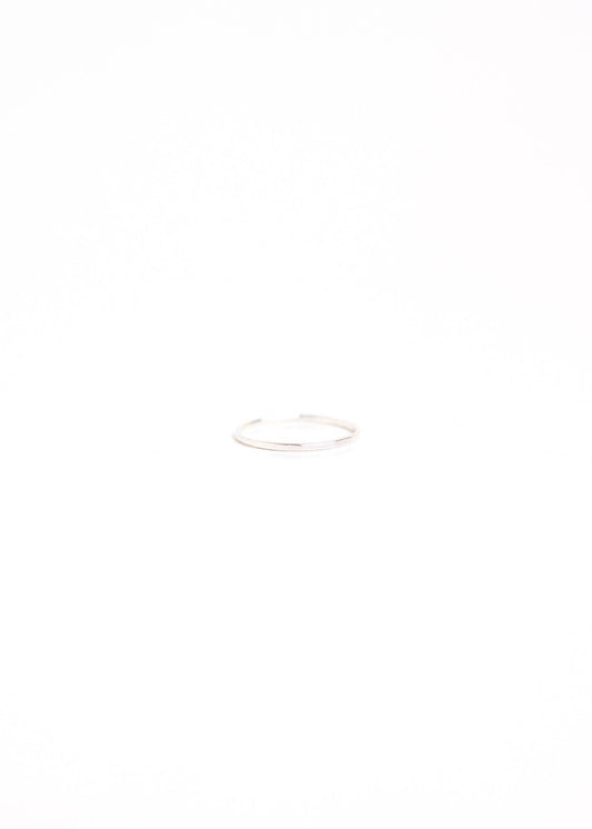 Hammered Stacker Silver Ring