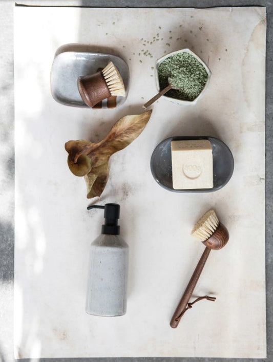 Stoneware Soap Dish with Reactive Glaze