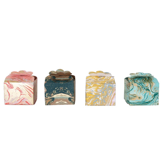 marbled paper gift boxes
