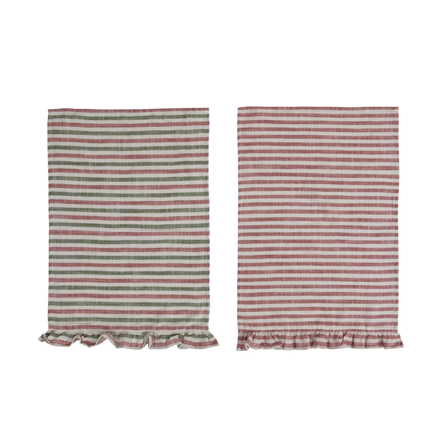 striped kitchen towels