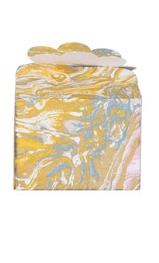 yellow marbled paper gift boxes