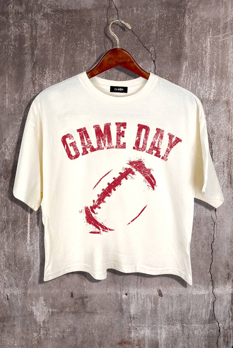 Game Day Football Crop Tee