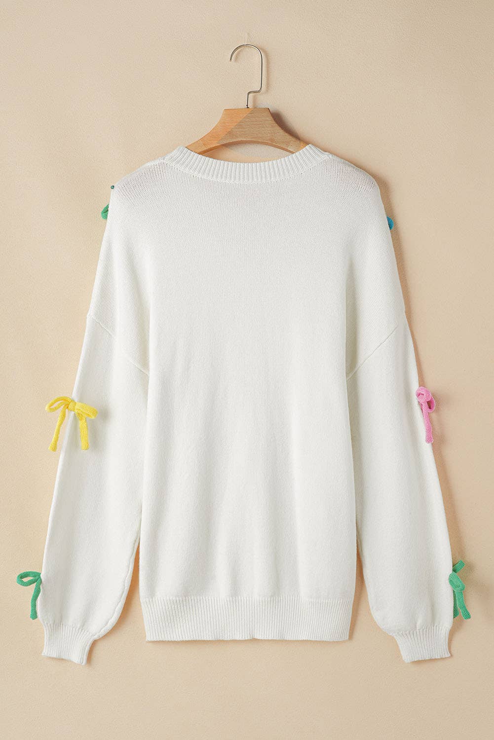 Bow Crewneck Oversized Sweater