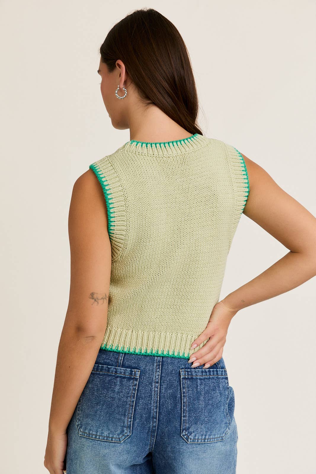 Sleeveless Sweater Top