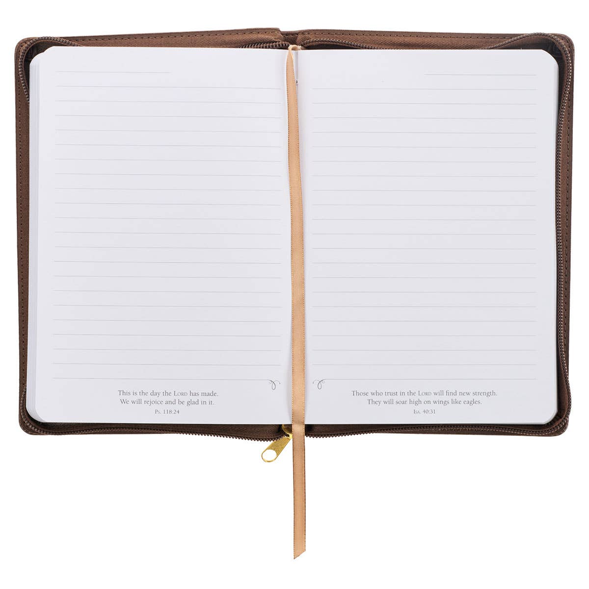 Soar Brown Faux Leather Classic Journal with Zipped Closure