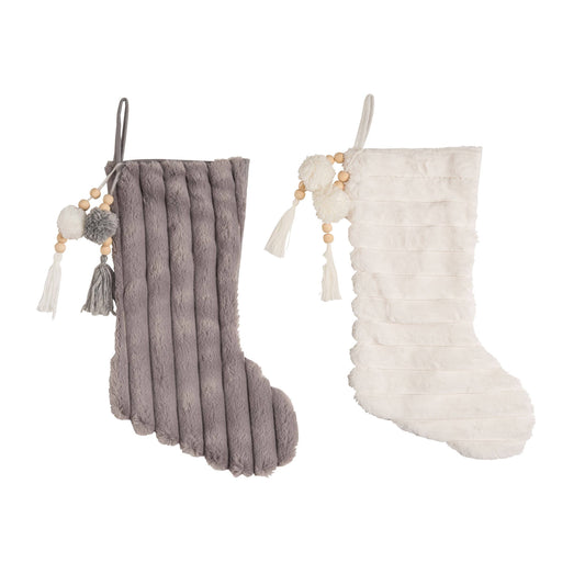 Textured Cozy Stocking