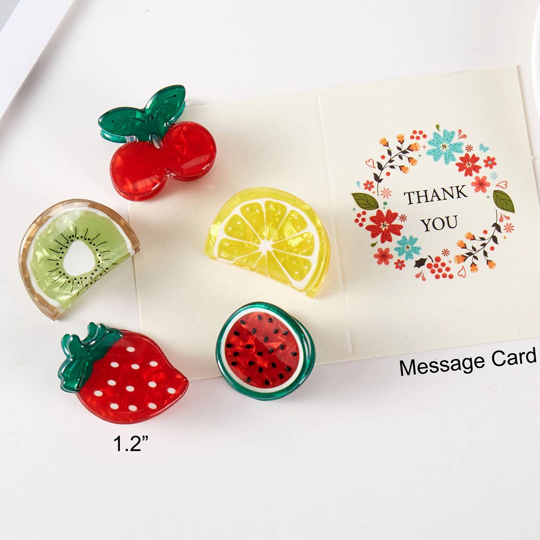 Fruit Mini Claw Clip Set