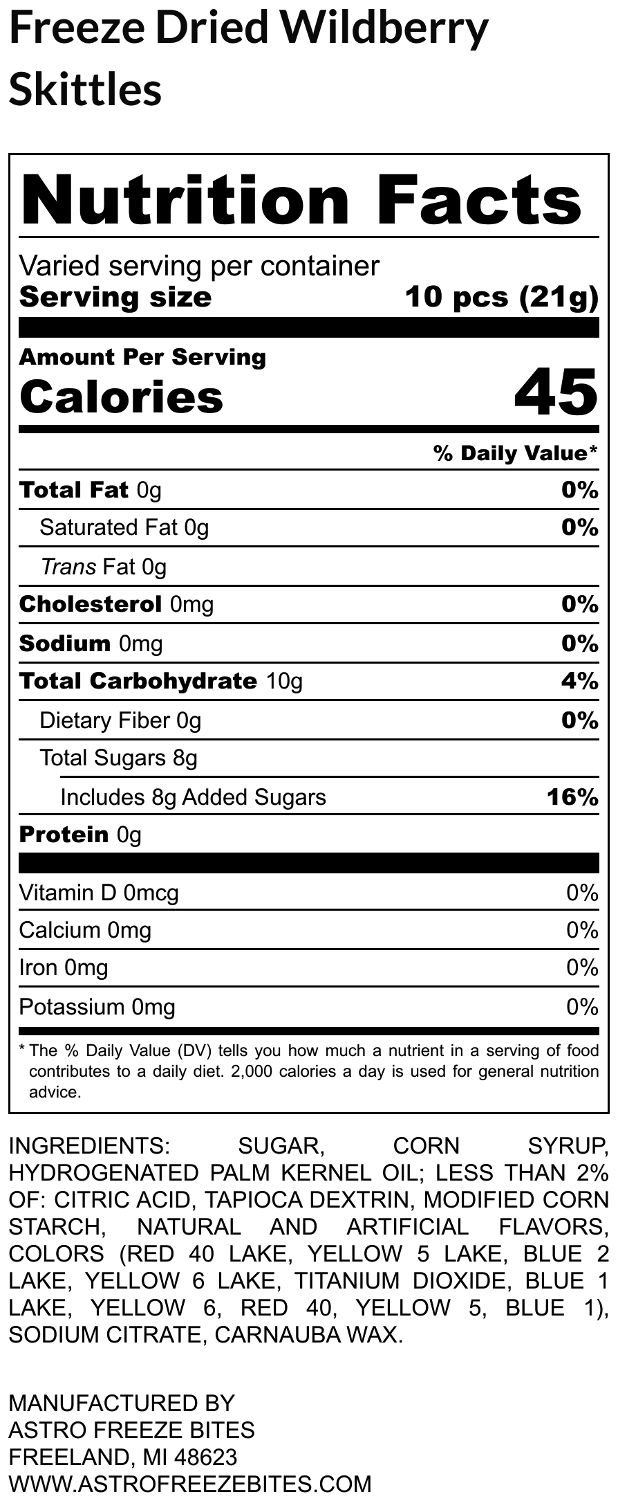 Freeze Dried Wild Berry Skittles