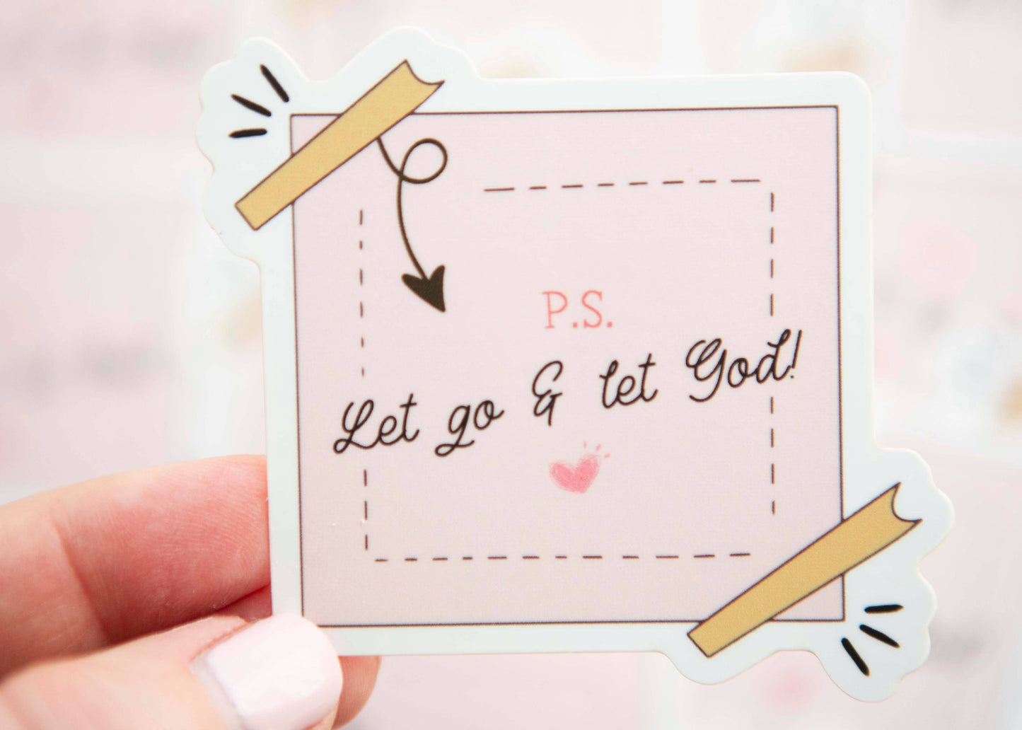 Let Go and Let God Sticky Note