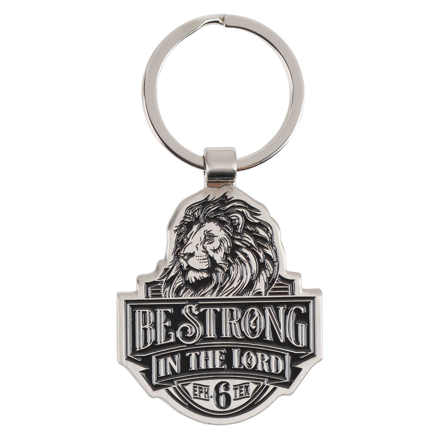 Strong in the Lord Lion Keychain