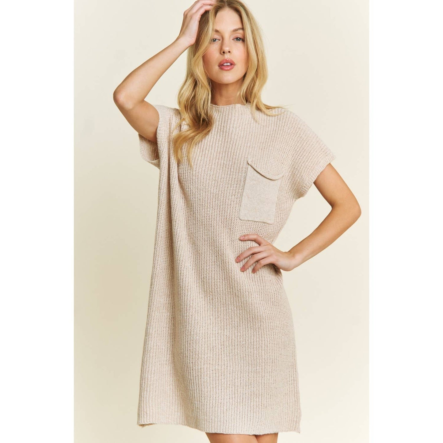 Drop Shoulder Knit Dress