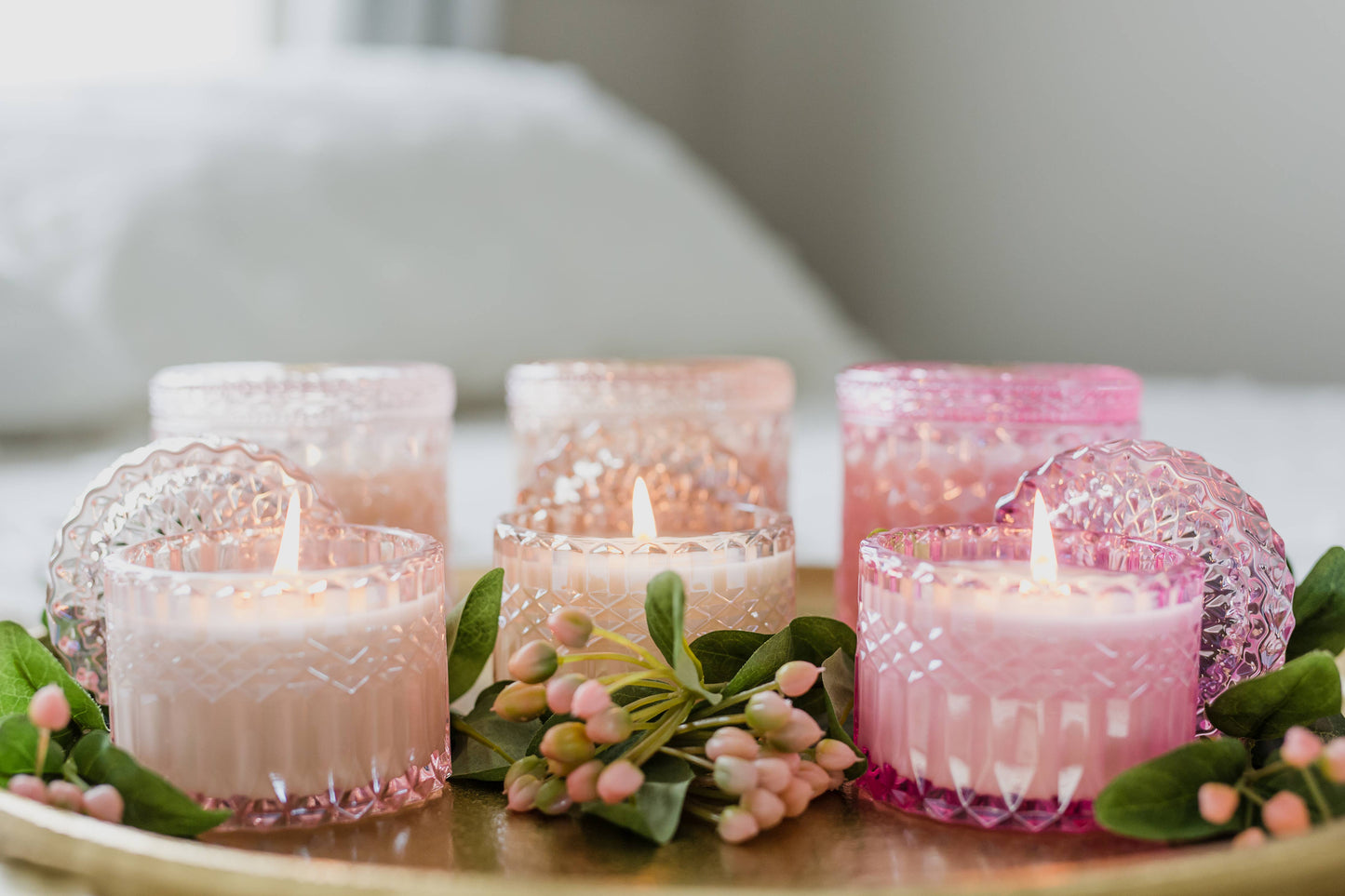 Peony Petite Shimmer Candle