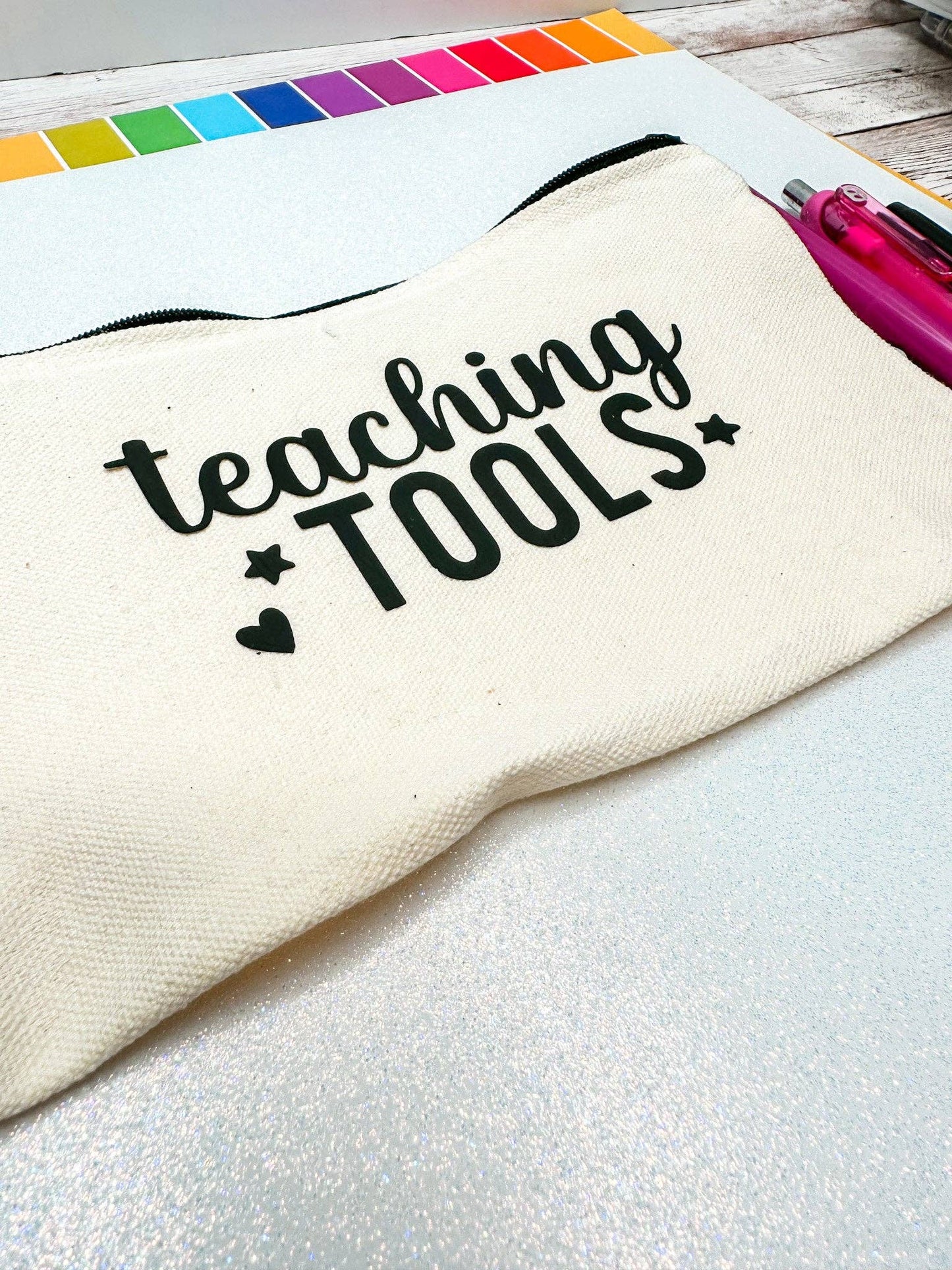 Canvas Teacher Pencil Case