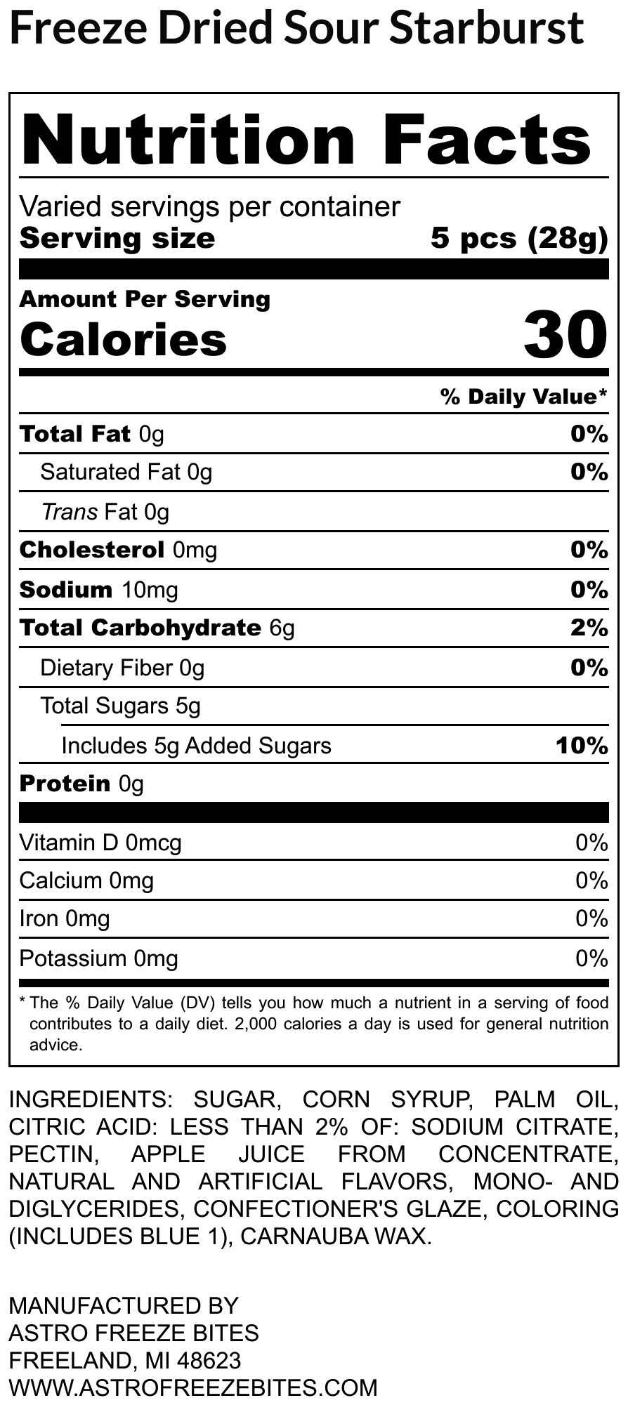 Freeze Dried SOUR Starburst