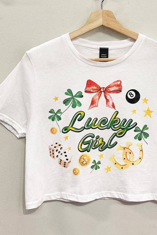 Lucky Girl Cropped Tee