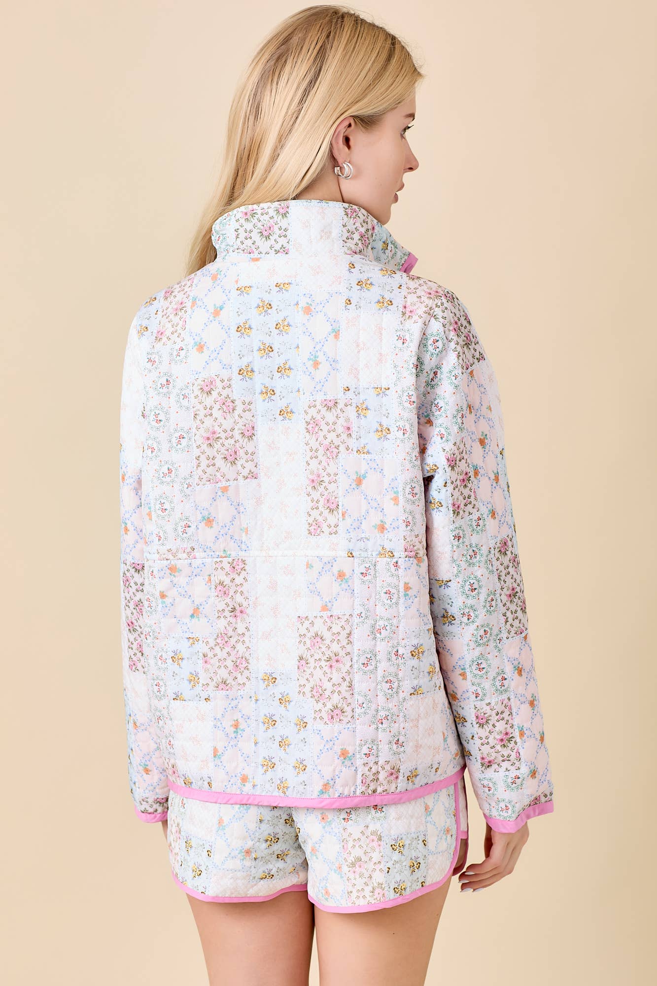 Quilted Floral Snap-on Jacket