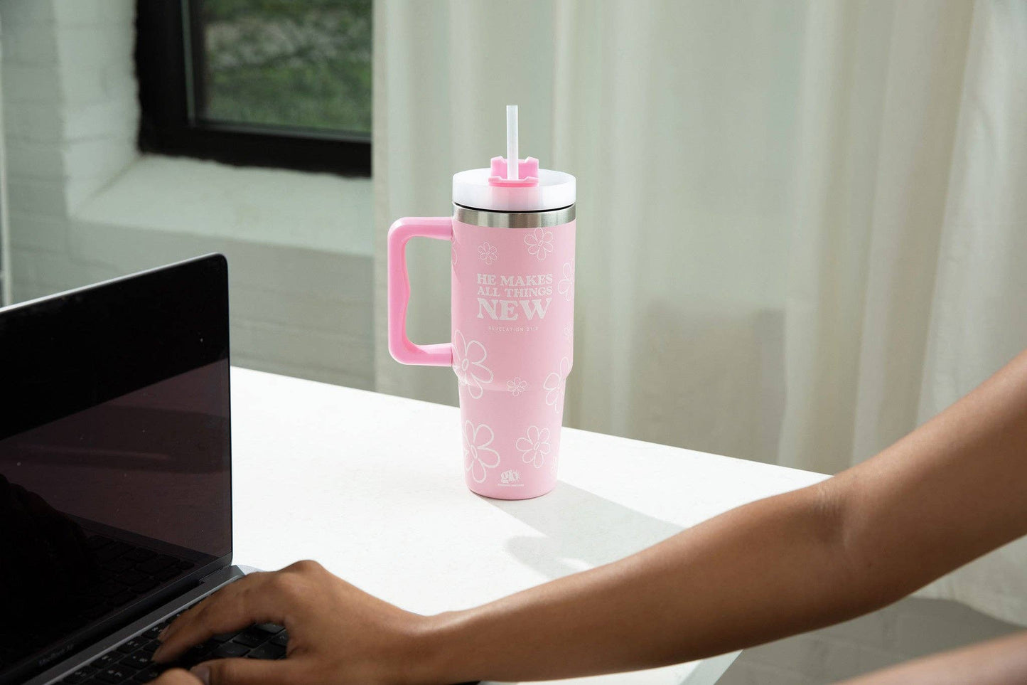 All Things New Flower Tumbler