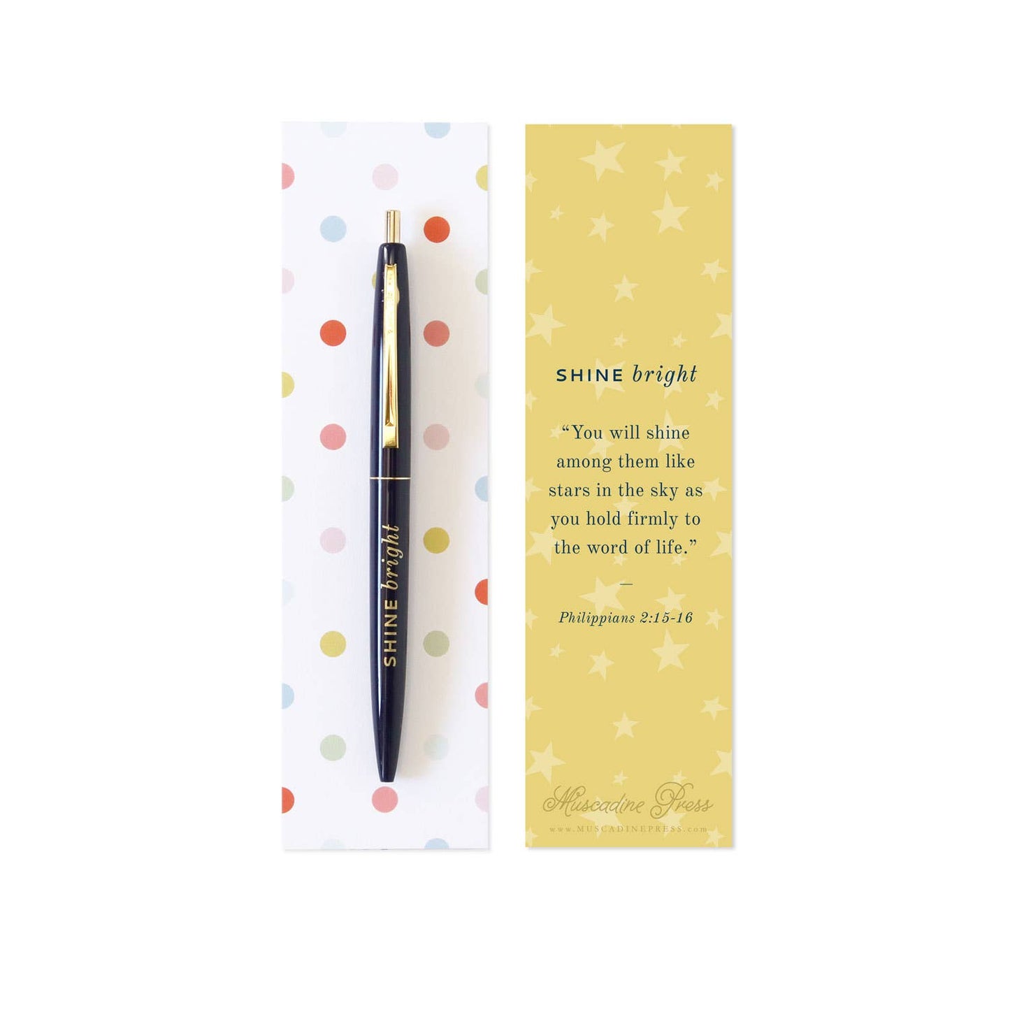 Shine Bright Pen with Bookmark