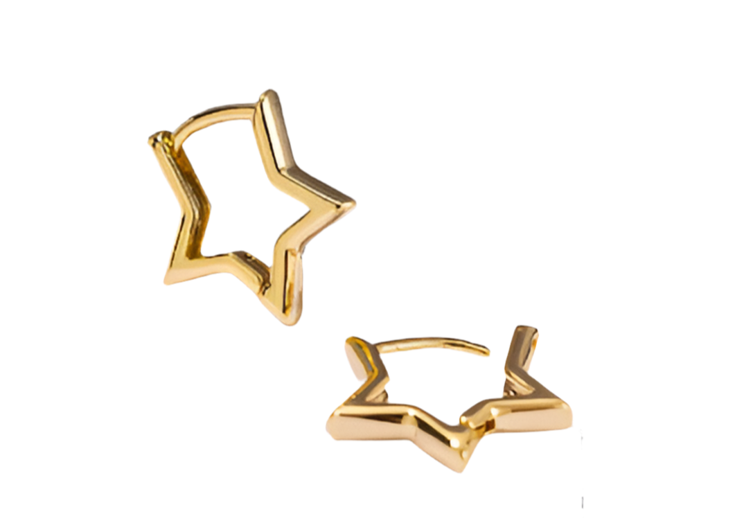 Star Huggie Hoop Earrings