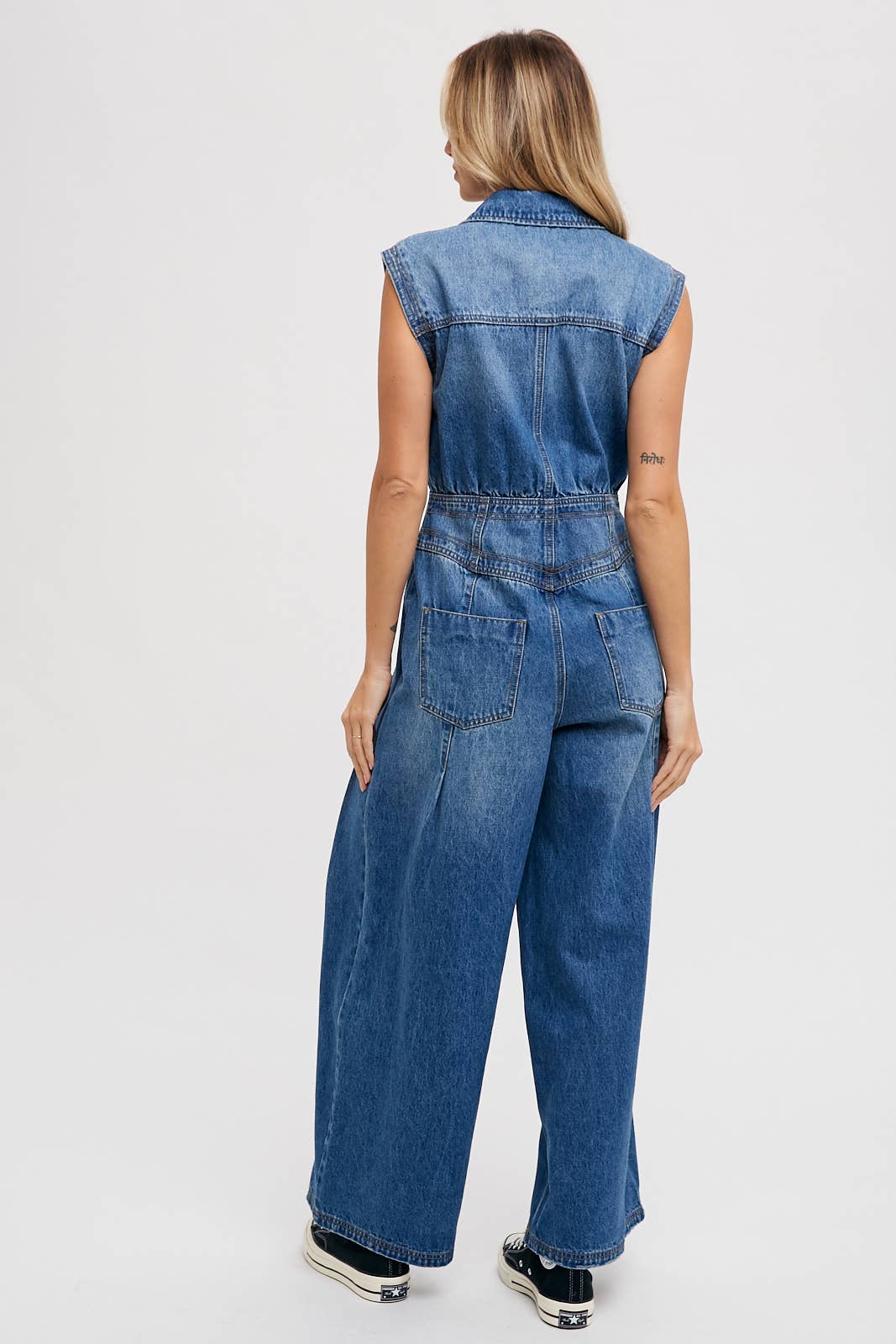 Denim Sleeveless Jumpsuit