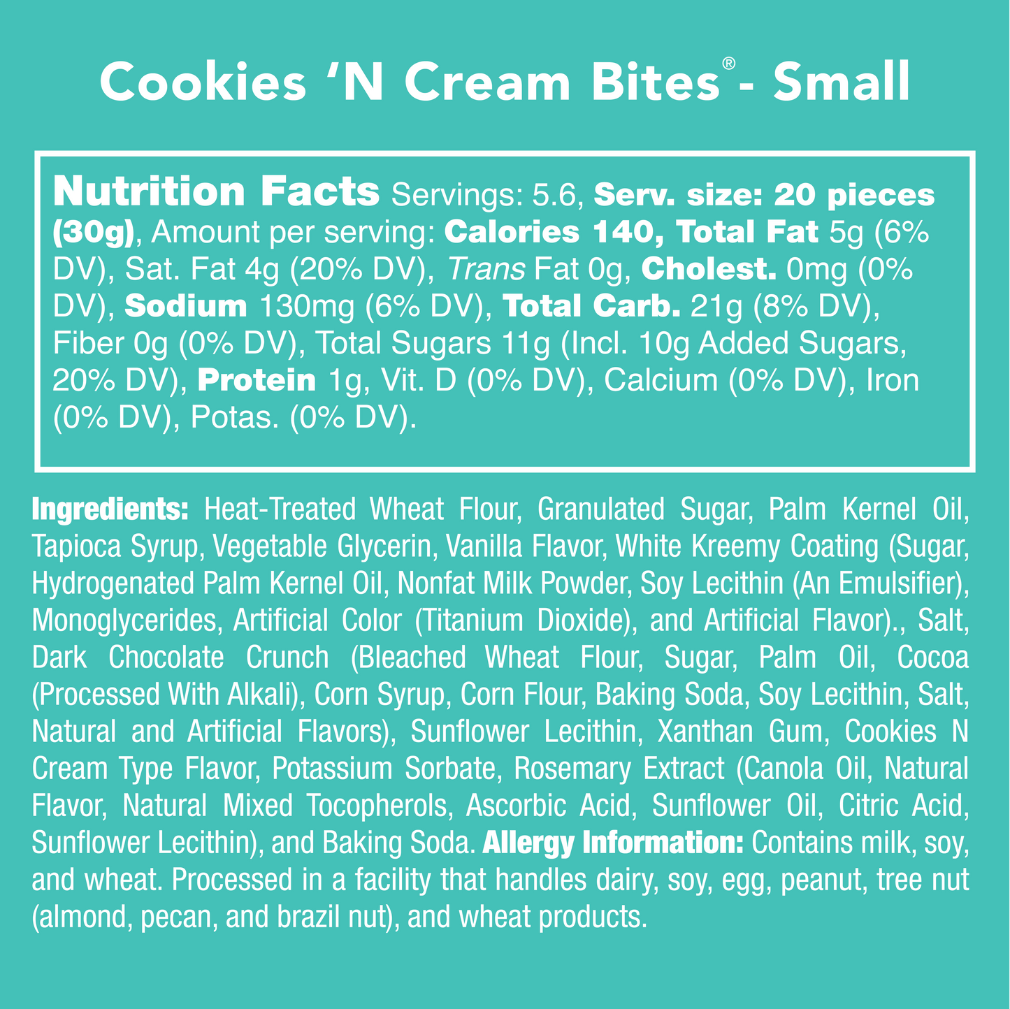 Cookies & Cream Bites - Candy Bag