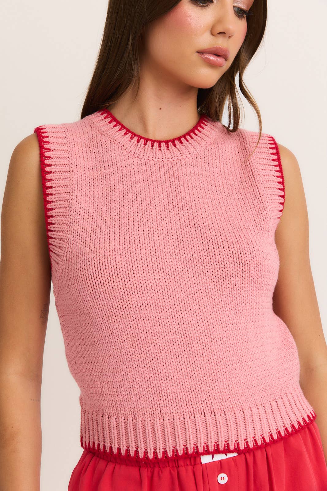 Sleeveless Sweater Top