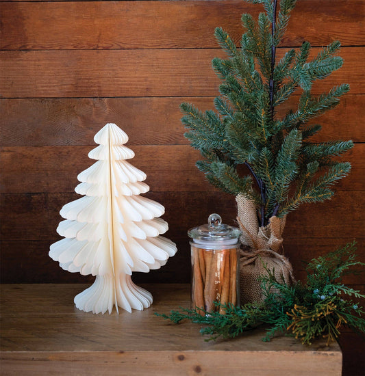 Golden Holiday Paper Tree Decor