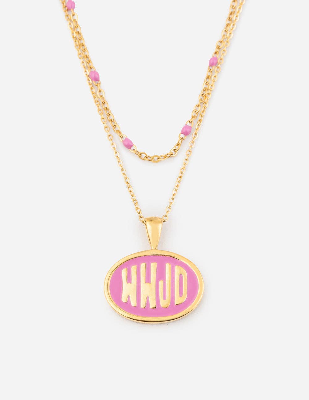 Pink WWJD Necklace Set